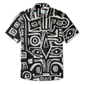 LeosWare® Men's Hawaiian Shirt Short Sleeve Button-up 95% Polyester, 5% Spandex Aloha Night Idol