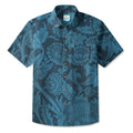 LeosWare® Men's Hawaiian Shirt Short Sleeve Button-up 95% Polyester, 5% Spandex Aloha Midnight Vine