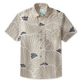 LeosWare® Men's Hawaiian Shirt Short Sleeve Button-up 95% Polyester, 5% Spandex Aloha Floral Stripes