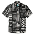 LeosWare® Men's Hawaiian Shirt Short Sleeve Button-up 95% Polyester, 5% Spandex Aloha Mono Tribe