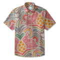 LeosWare® Men's Hawaiian Shirt Short Sleeve Button-up Breathable & Quick-Dry Aloha Bunny Love
