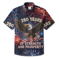 LeosWare® Men's Hawaiian Shirt Short Sleeve Button-up Breathable & Quick-Dry Aloha Freedom And Success On Independence Day