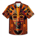LeosWare® Men's Hawaiian Shirt Short Sleeve Button-up Breathable & Quick-Dry Aloha Totem Tiki