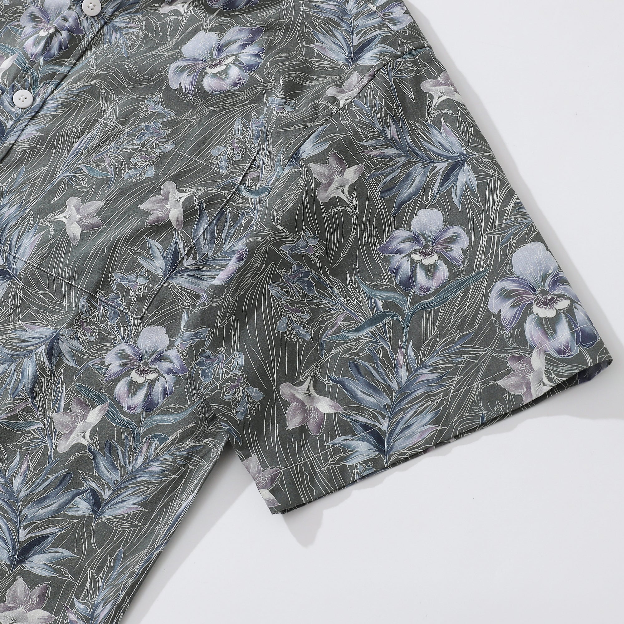 Hawaiian Shirts For Men 1920s Vintage Cotton Misty Garden Short Sleeve Aloha Shirt