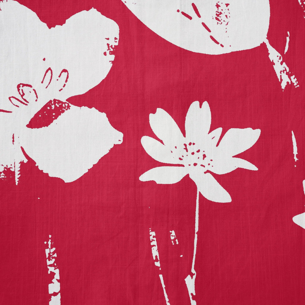 LeosWare® Flower Men's Hawaiian Shirt Short Sleeve Button-up 100% Cotton Red Aloha Red Earth Aroma