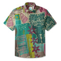 LeosWare® Men's Hawaiian Shirt Short Sleeve Button-up Breathable & Quick-Dry Aloha Vintage Tiki