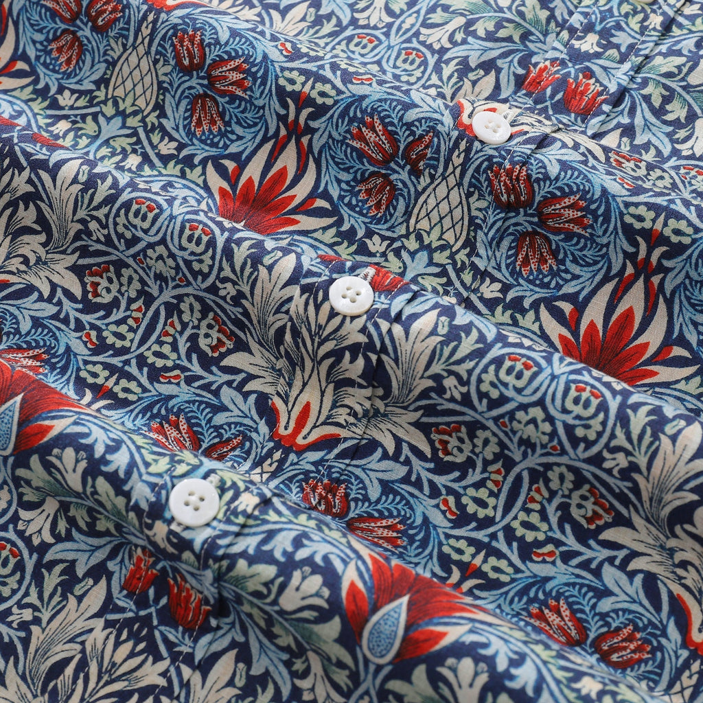 Hawaiian Shirts For Men Snakehead Designer Shirt 100% Cotton Morris Shirt