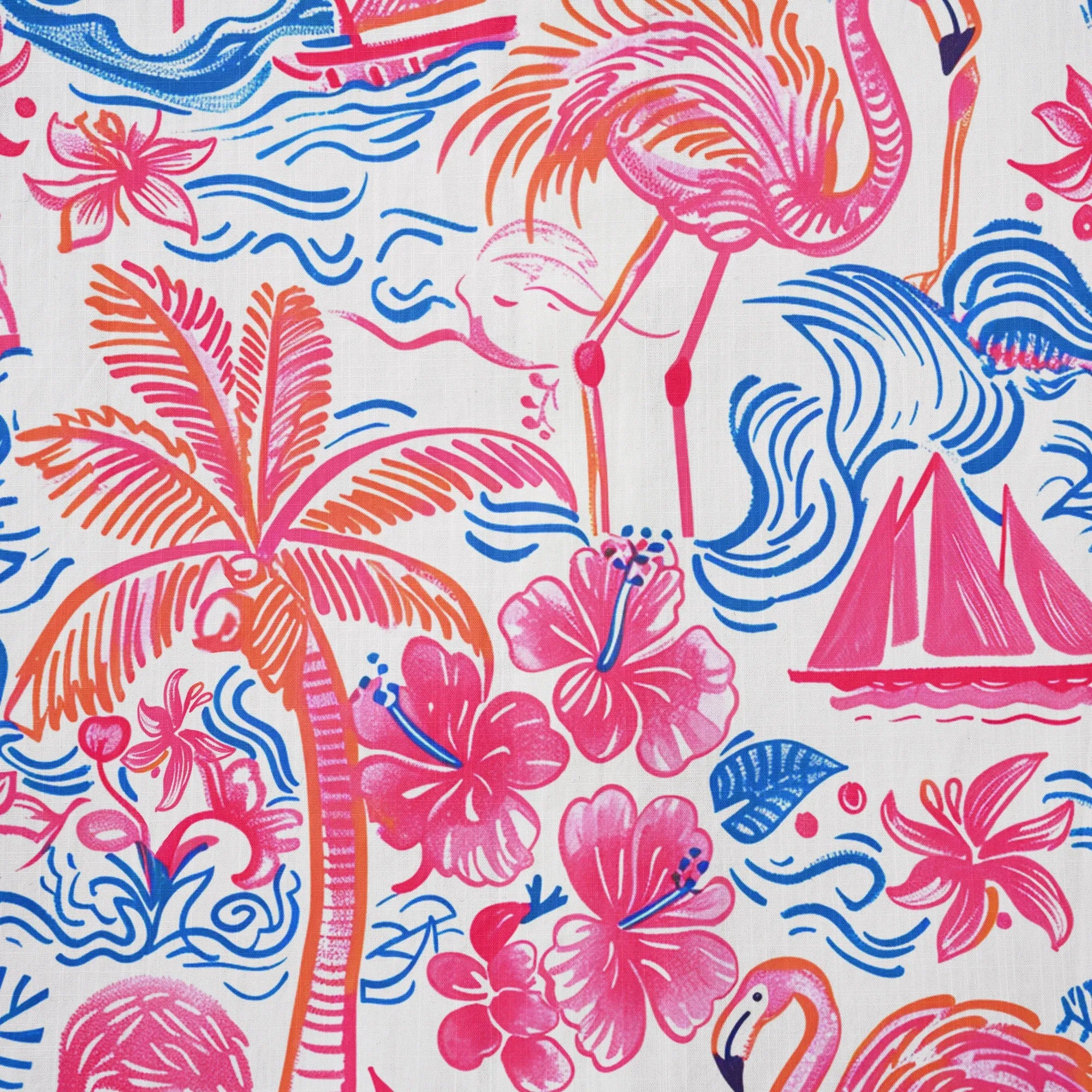 LeosWare® Men's Hawaiian Shirt Short Sleeve Button-up 100% Cotton Aloha Tropical Fire Bay