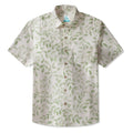 LeosWare® Men's Hawaiian Shirt Short Sleeve Button-up Breathable & Quick-Dry Aloha Leaf Breeze