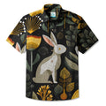 LeosWare® Men's Hawaiian Shirt Short Sleeve Button-up Breathable & Quick-Dry Aloha Spring Bunny Vibes