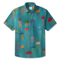LeosWare® Men's Hawaiian Shirt Short Sleeve Button-up Breathable & Quick-Dry Aloha Jelly Breeze