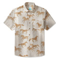 LeosWare® Men's Hawaiian Shirt Short Sleeve Button-up 95% Polyester, 5% Spandex Aloha Open Range