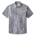 LeosWare® Men's Hawaiian Shirt Short Sleeve Button-up 95% Polyester, 5% Spandex Aloha Sleek Geometry